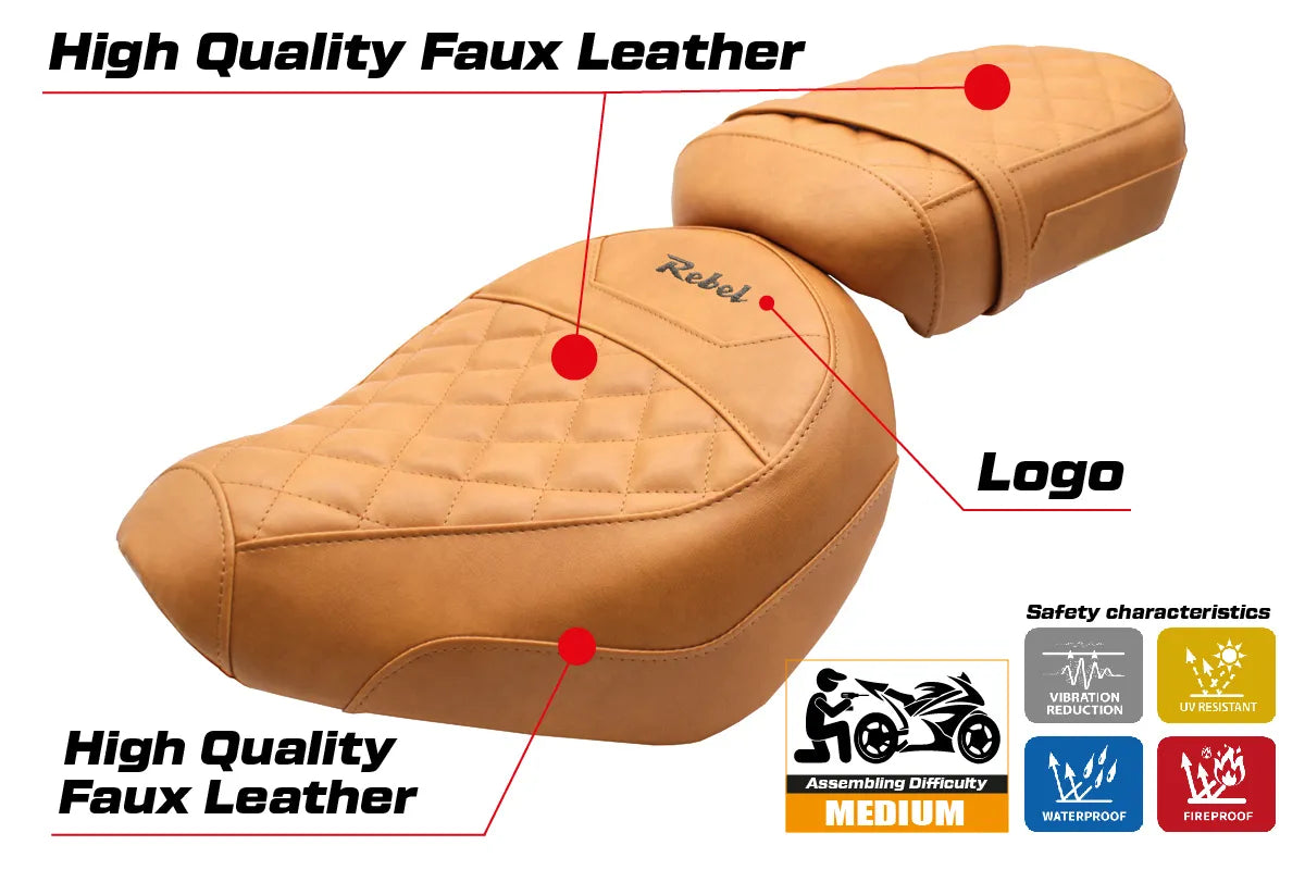 Honda CMX1100 Rebel 2022-2026 Seat Cover TPZ Italia Camel