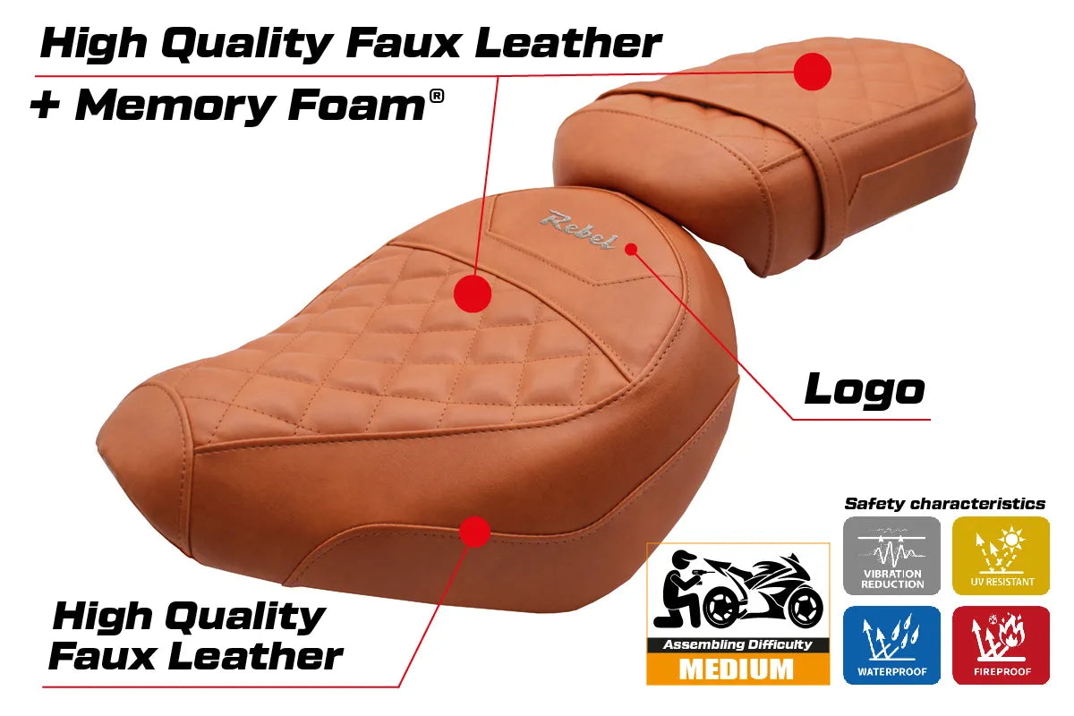 Honda CMX1100 Rebel 2022-2026 Seat Cover TPZ Italia Comfort Brick