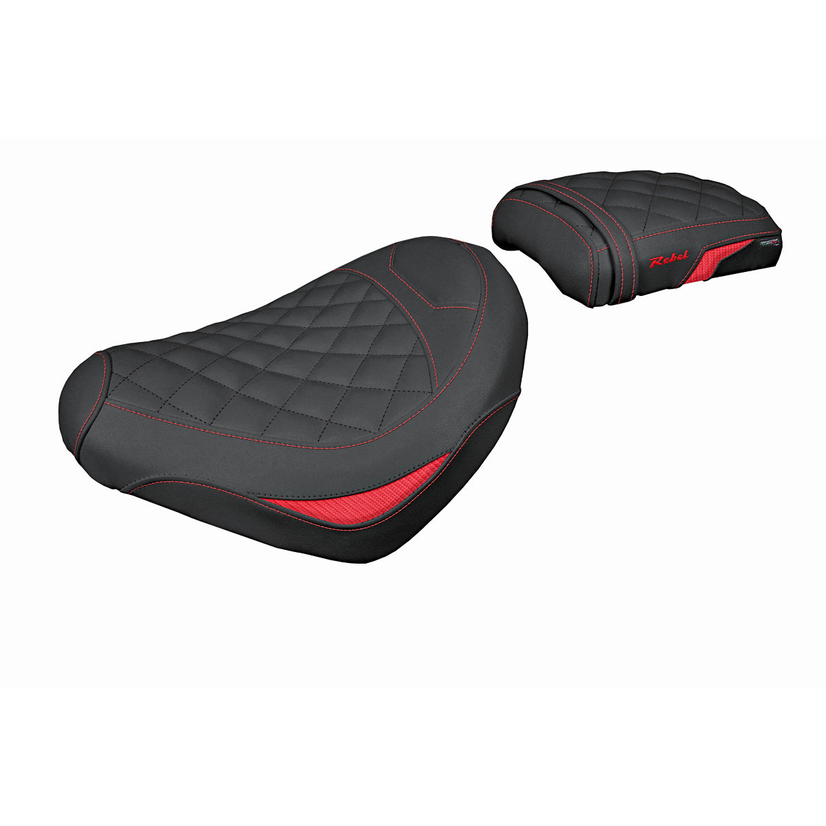 Honda CMX 1100 Rebel 2022-2026 Seat Cover Tappezzeria Italia TPZ Comfort in Red and Black Diamond