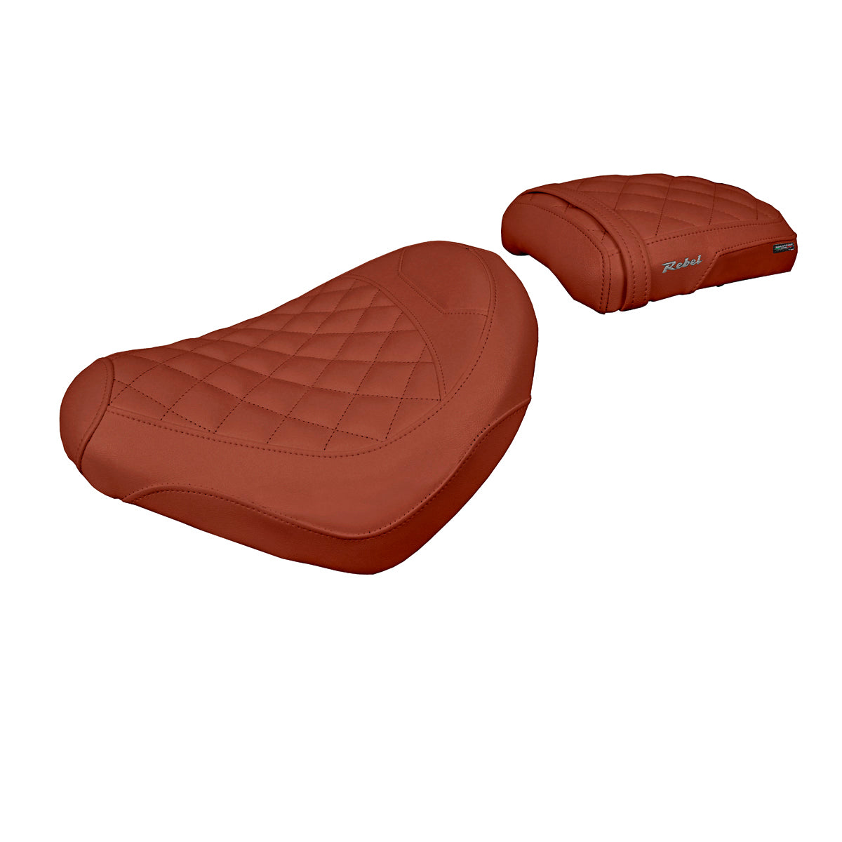 Honda CMX 500 Rebel 2017-2025 Seat Cover Tappezzeria Italia TPZ in Dark Brick Diamond Stitch