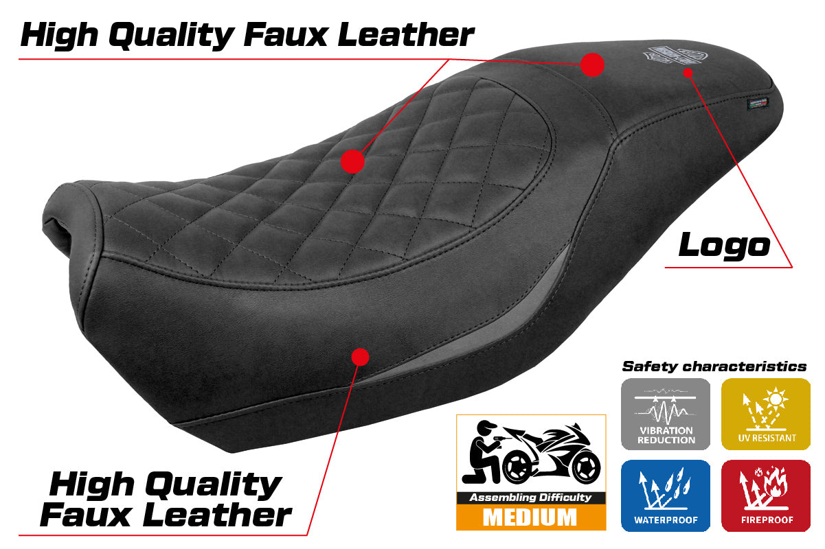 Funda de asiento para Harley Davidson Street 500 750 2016-2021 Tappezzeria Italia TPZ en gris