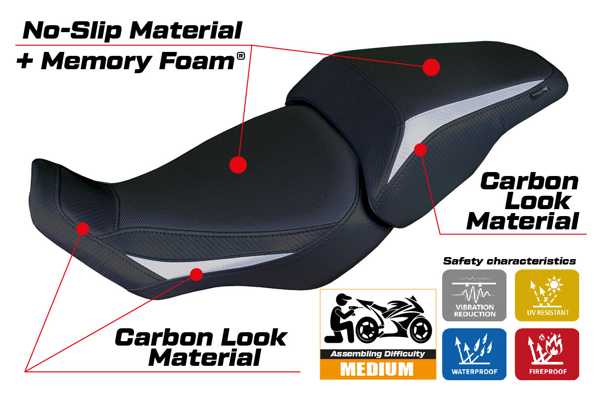 Honda CB300R 2018-2025 Seat Cover Tappezzeria Italia TPZ Comfort in Silver