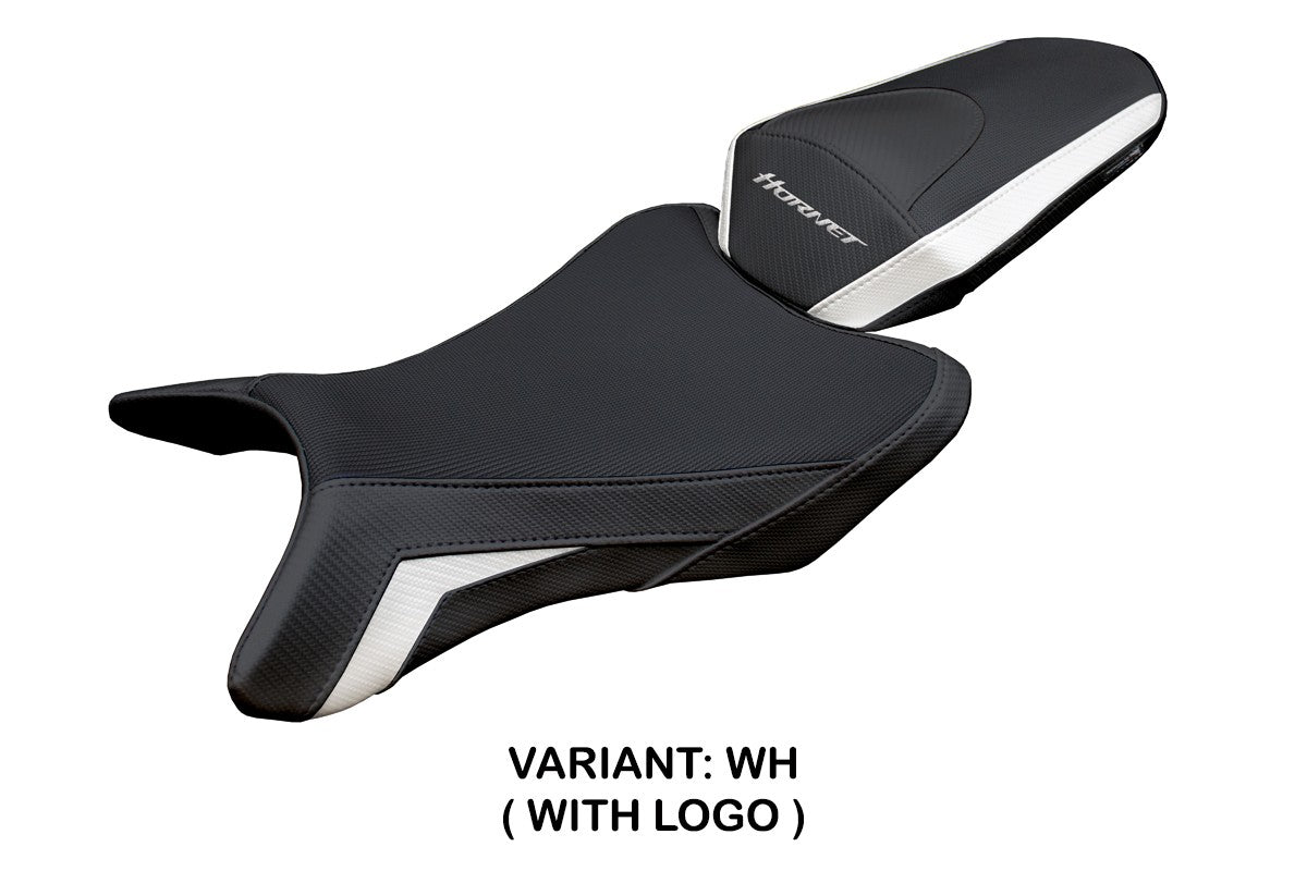 Funda de asiento Honda CB 1000 Hornet 2025 Tappezzeria Italia TPZ Blanco Negro