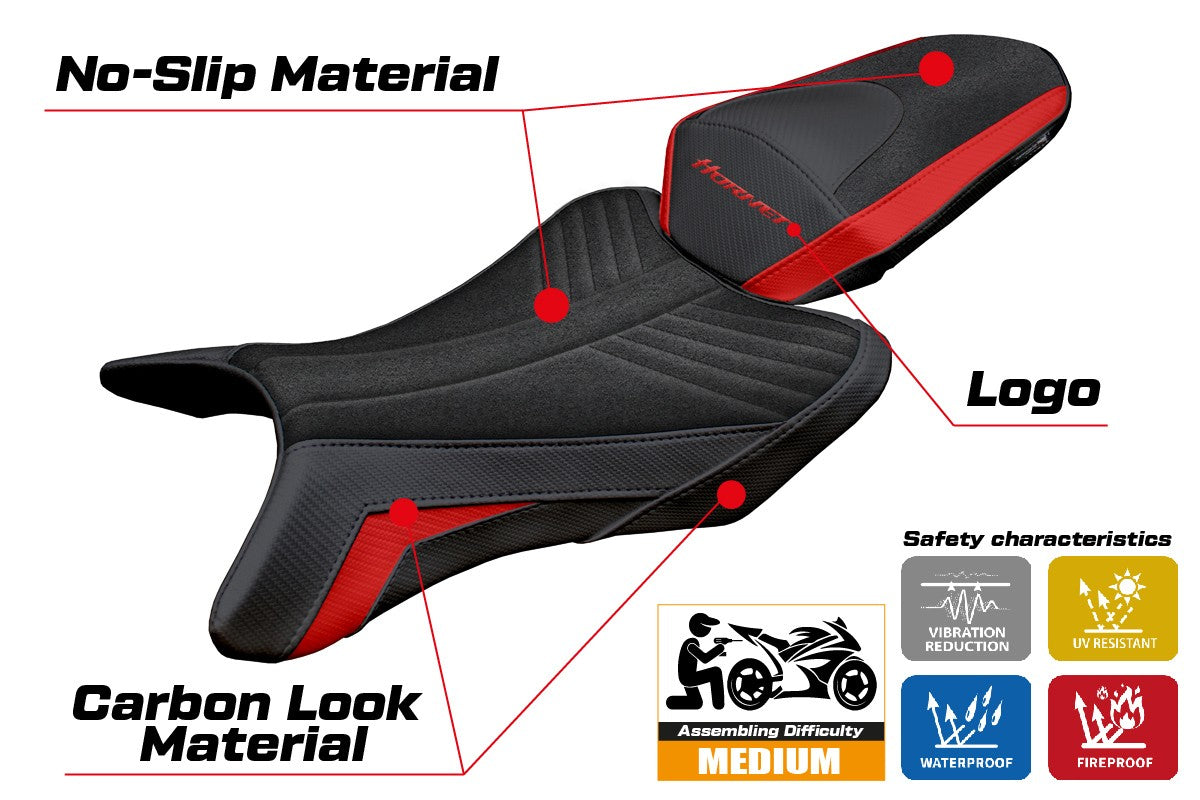 Honda CB 1000 Hornet 2025 Seat Cover Tappezzeria Italia TPZ Ultragrip RD Black