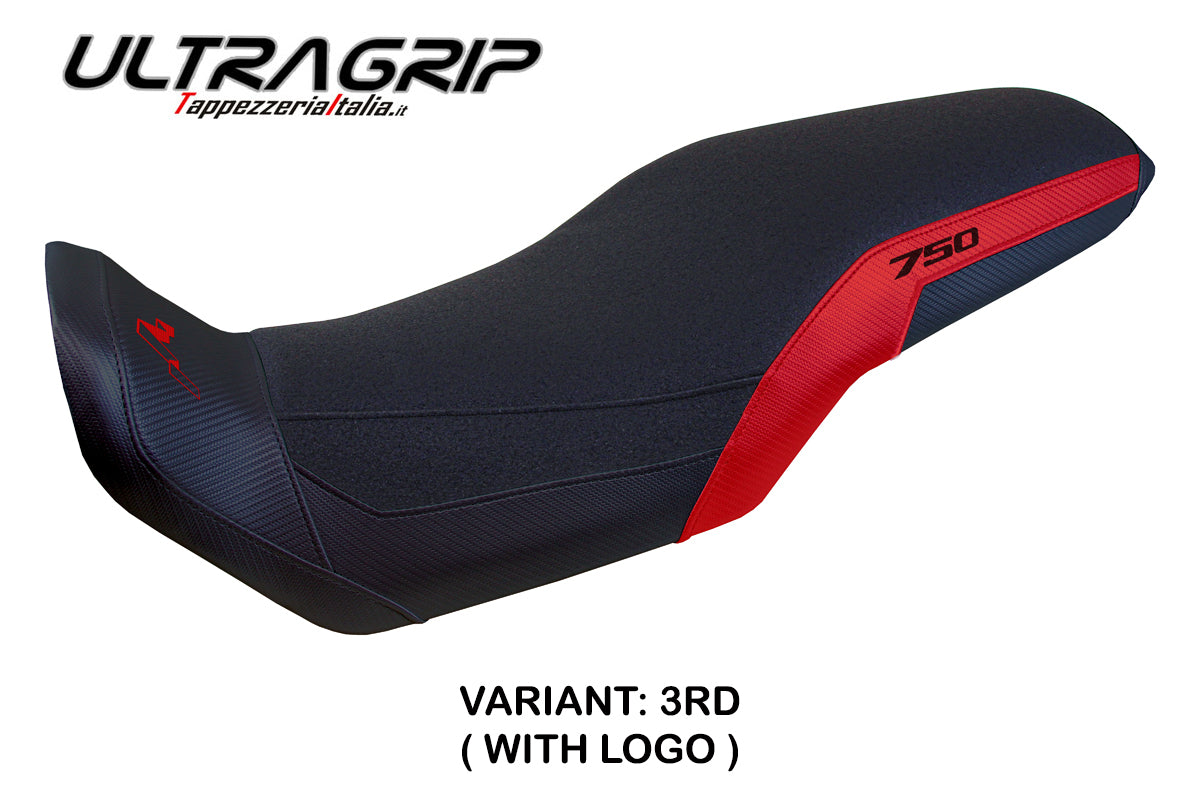Funda de asiento Honda Transalp XL 750 2023-2025 Tappezzeria Italia TPZ Ultragrip en rojo y negro