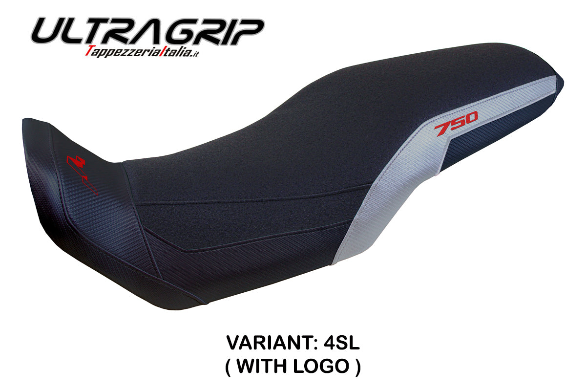 Honda Transalp XL 750 2023-2025 Seat Cover Tappezzeria Italia TPZ Ultragrip in Silver and Black