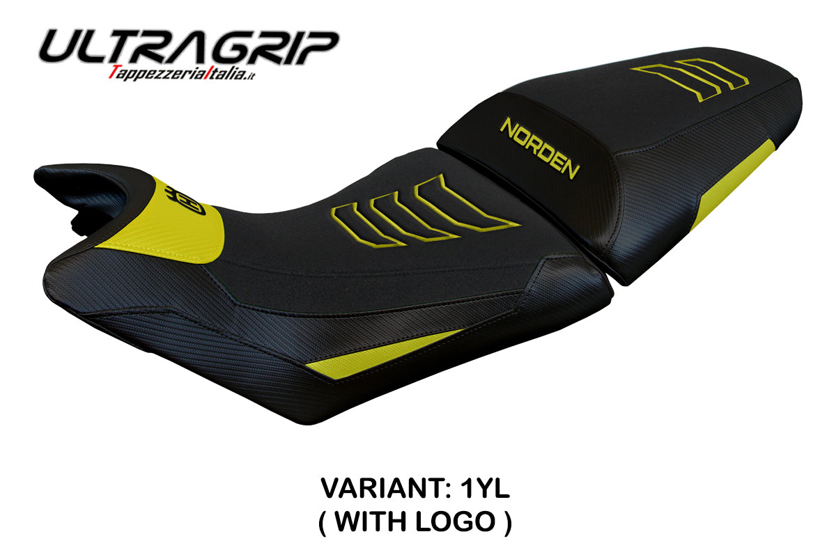 Husqvarna Norden 901 2022-2025 Seat Cover Tappezzeria Italia TPZ Ultragrip in Yellow and Black