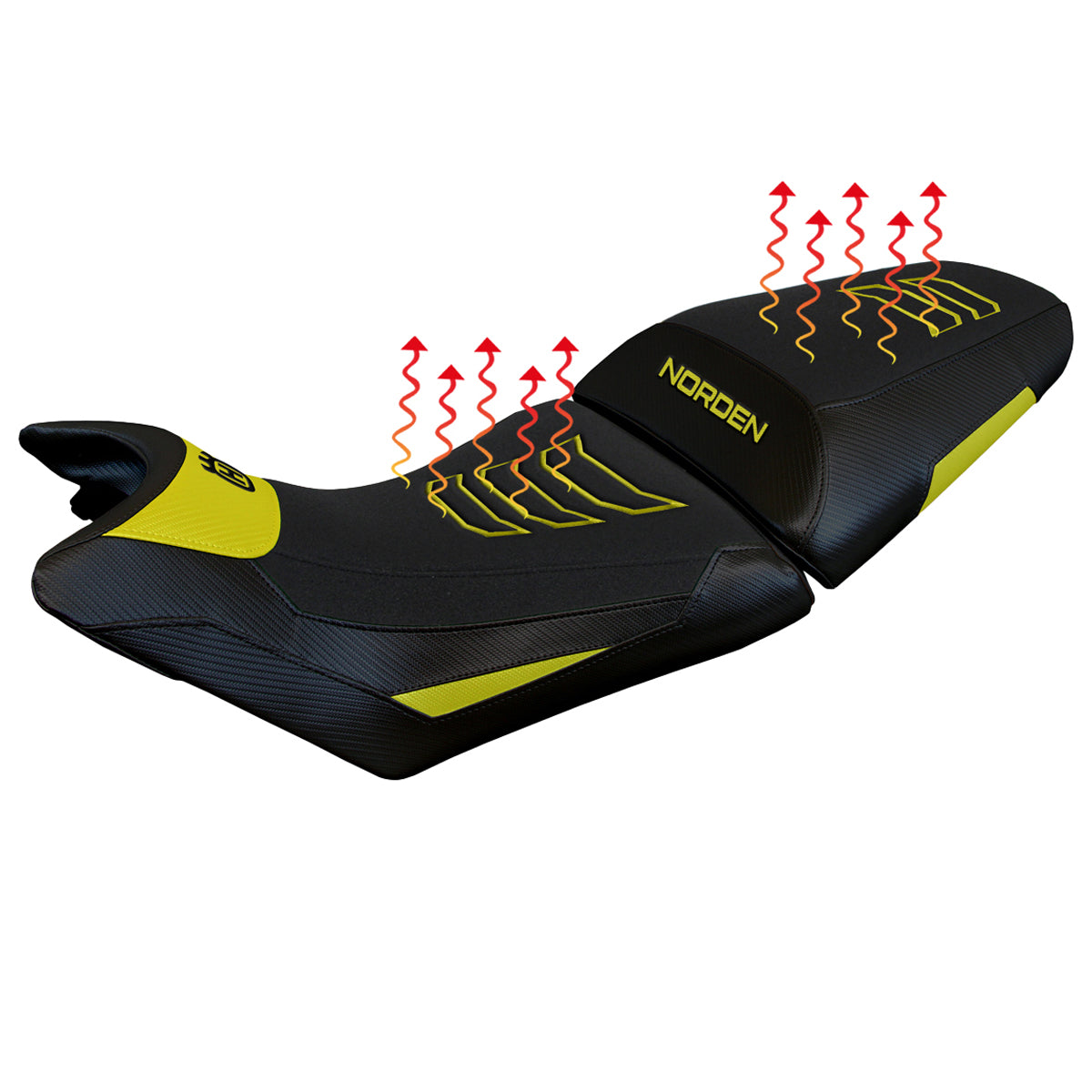 Husqvarna Norden 901 2022-2025 Seat Cover Tappezzeria Italia TPZ Comfort Heated in Yellow