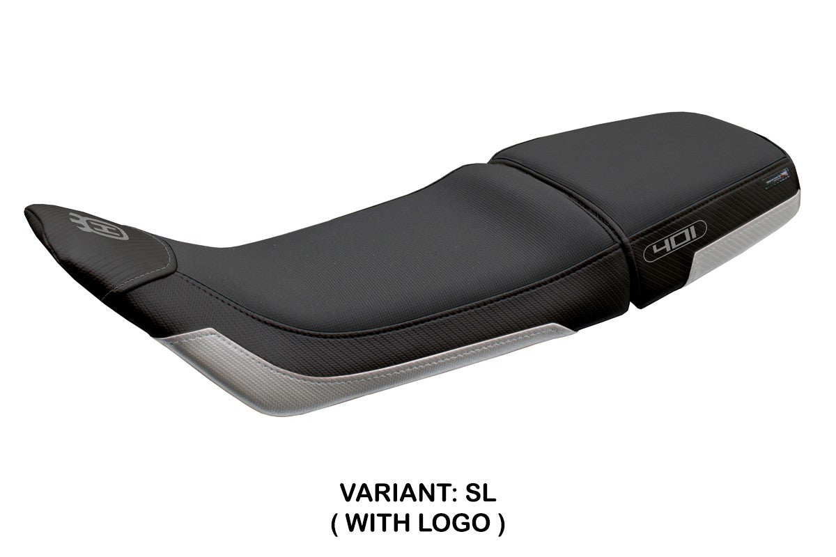 Funda Asiento Husqvarna Svartpilen 401 2018-2021 2022 2023 Tappezzeria Italia TPZ Plata Negro