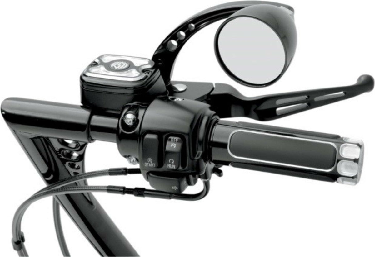 Harley Davidson Sportster Softail Dyna Glide Road King Black Slotted Levers Set