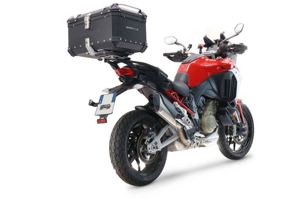 Ducati Multistrada V4 S 2021-2024 GPR Tech 45L Aluminum Top Case, Black with Mounting Plate - photo 1