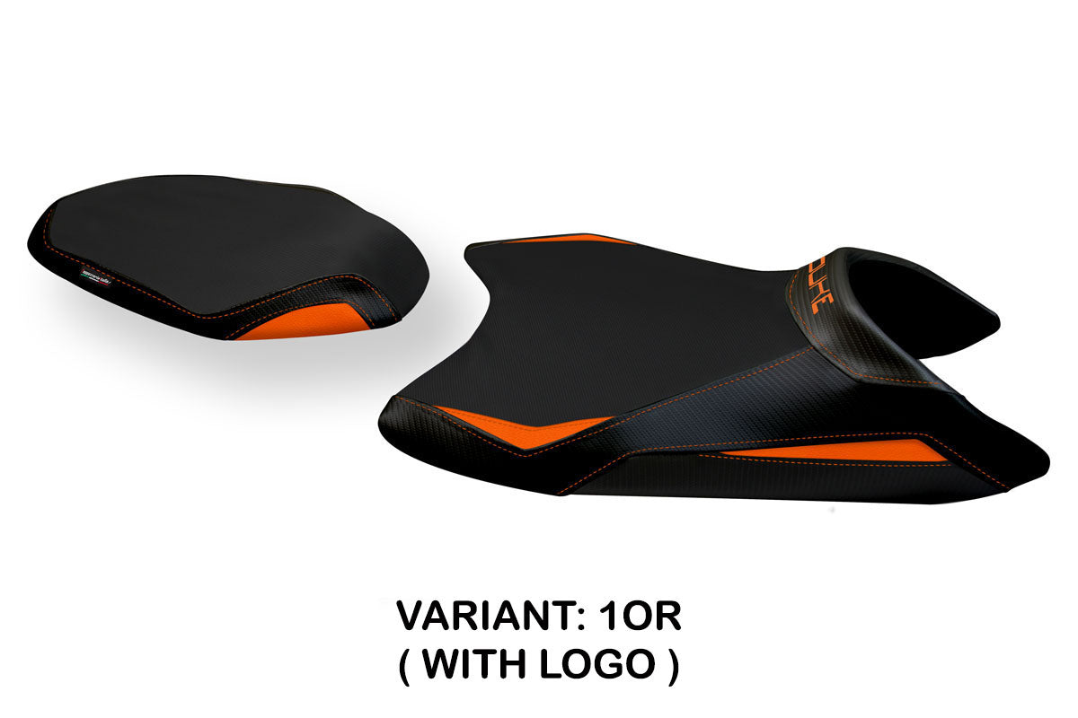 KTM 890 Duke 2021-2024 Seat Cover Tappezzeria Italia TPZ in Orange and Black