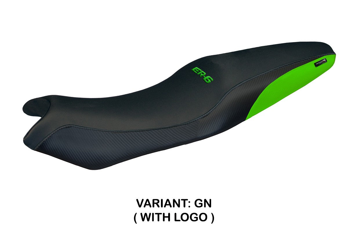Funda Asiento Kawasaki ER 6N / ER 6F 2005-2009 2010 2011 Tappezzeria Italia TPZ Verde Negro