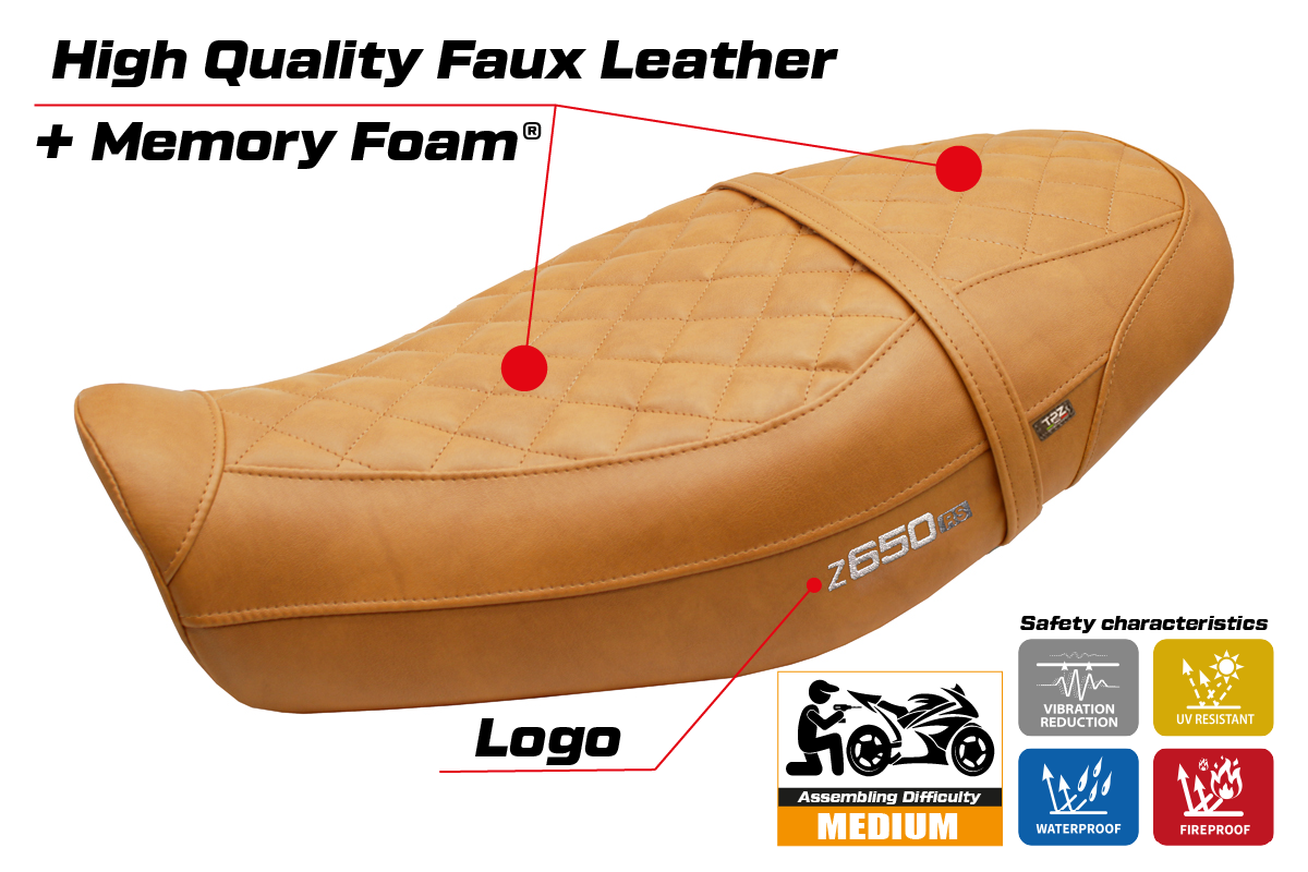 Kawasaki Z650RS 2022-2026 Seat Cover TPZ Italia Comfort Camel
