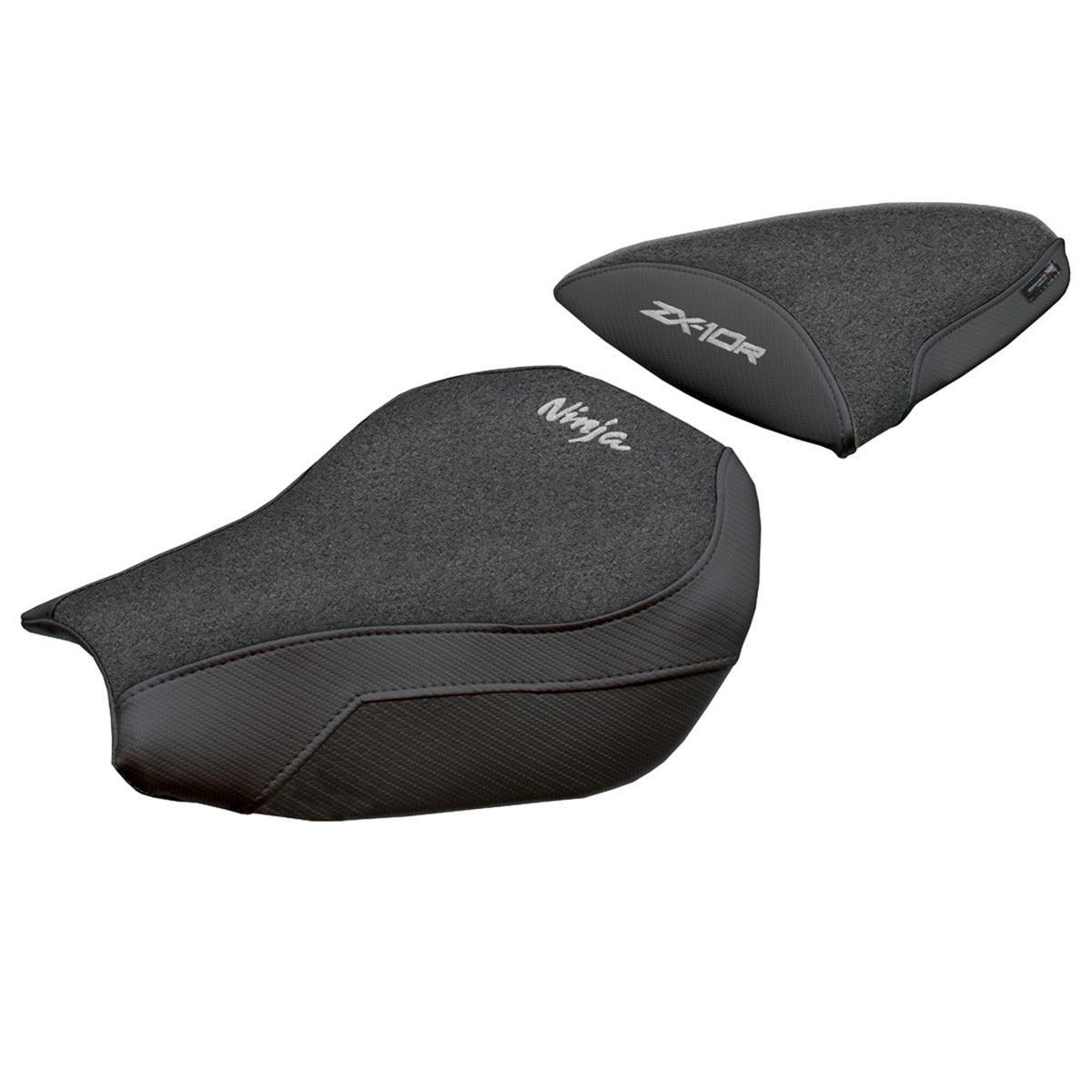 Funda de asiento Kawasaki Ninja ZX 10 R 2006-2007 Tappezzeria Italia TPZ Ultragrip Negro