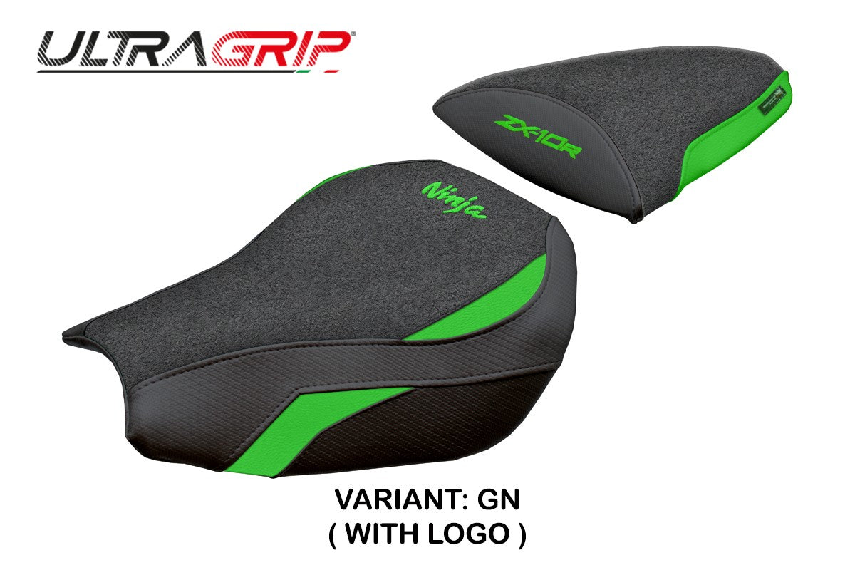 Kawasaki Ninja ZX 10 R 2006-2007 Seat Cover Tappezzeria Italia TPZ Ultragrip Green Black