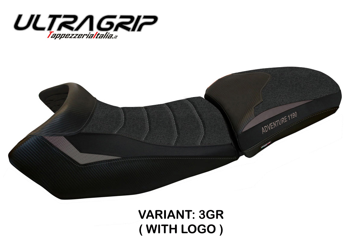 Funda de asiento Tappezzeria Italia TPZ Ultragrip gris para KTM 1190 Adventure 2013-2016