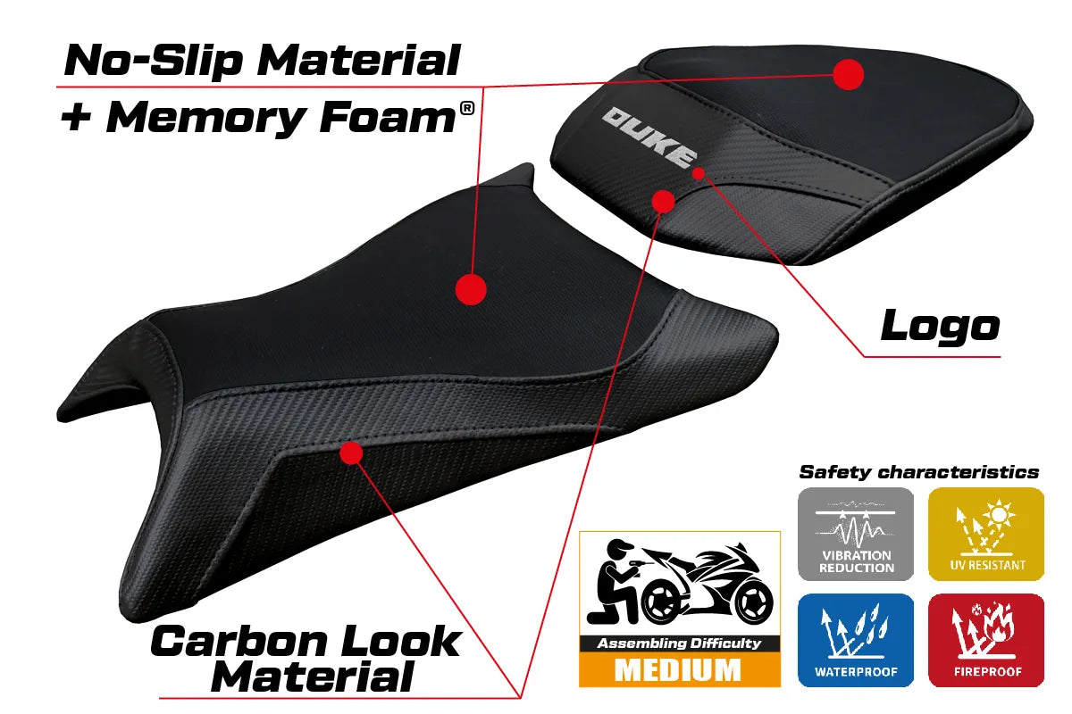 KTM 125 Duke 2024-2026 Seat Cover TPZ Italia Comfort Black