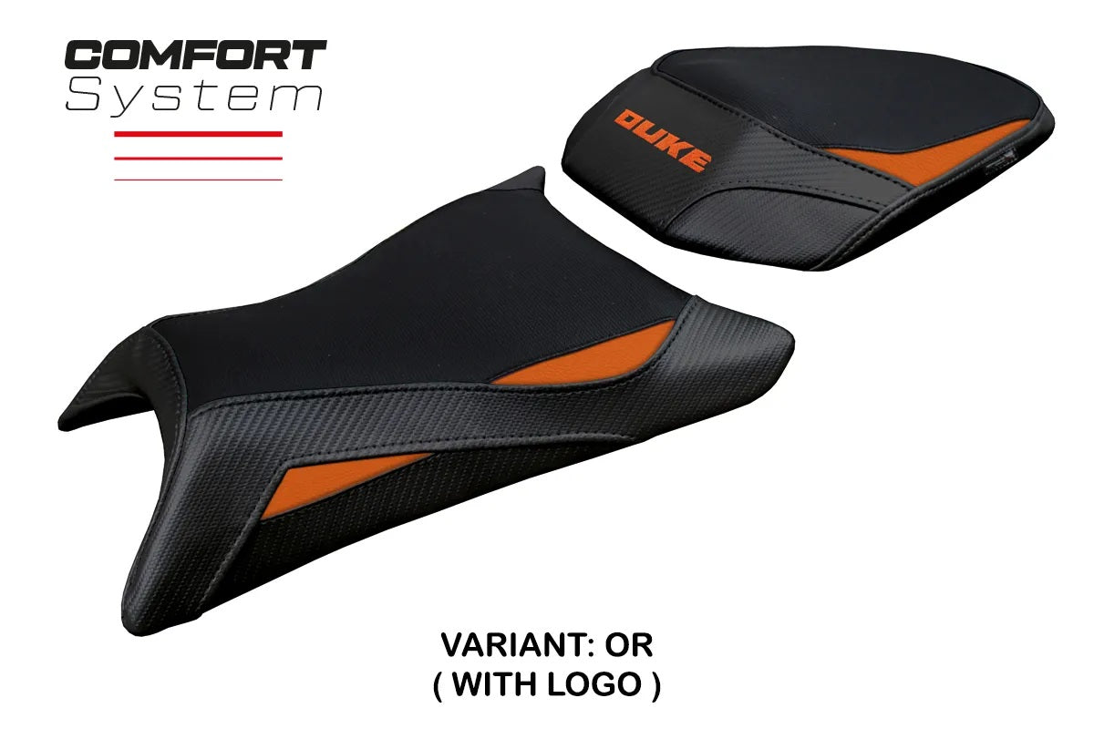 KTM 125 Duke 2024-2026 Seat Cover TPZ Italia Comfort Orange Black