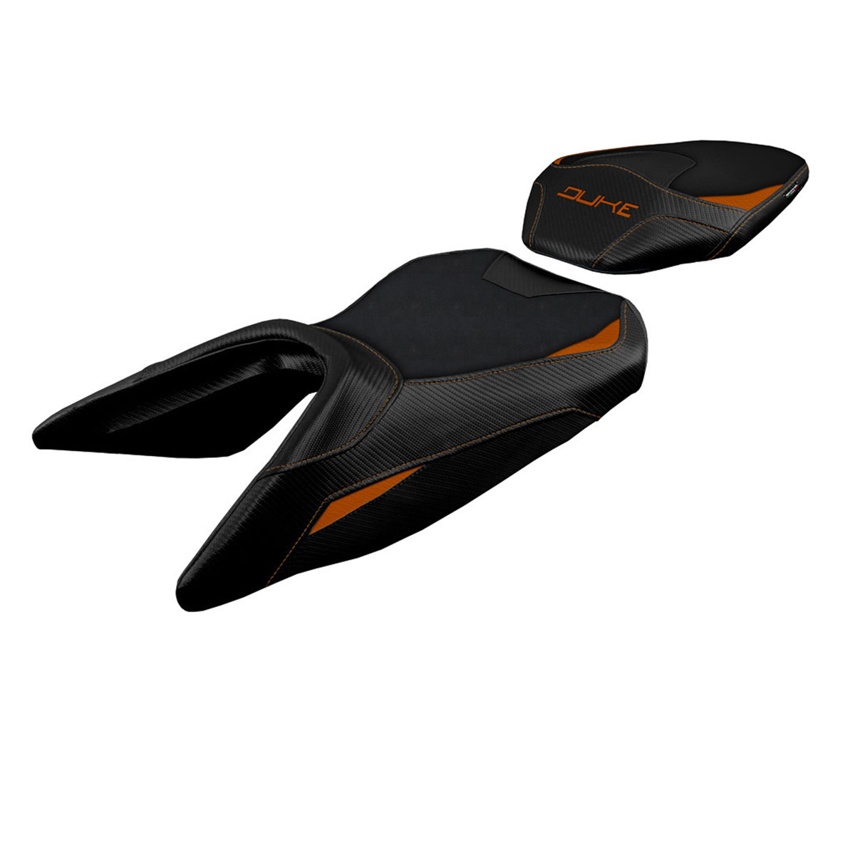 KTM 125 Duke 2017-2025 Seat Cover Tappezzeria Italia TPZ Comfort in Orange and Black