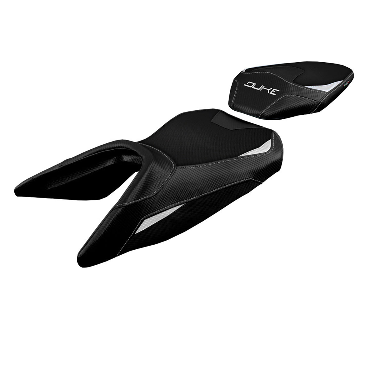 KTM 125 Duke 2017-2025 Seat Cover Tappezzeria Italia TPZ Comfort in White and Black