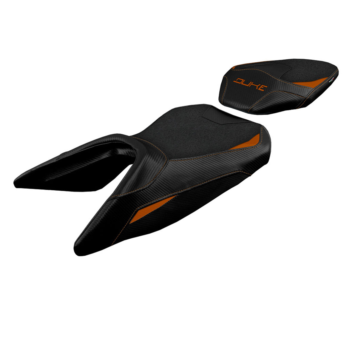 KTM 125 Duke 2017-2025 Seat Cover Tappezzeria Italia TPZ Ultragrip in Orange and Black