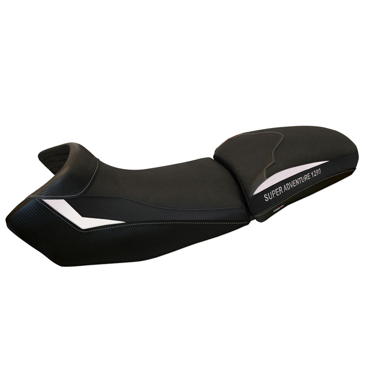 KTM 1290 Super Adventure S T 2015-2020 Seat Cover Tappezzeria Italia TPZ in White and Black