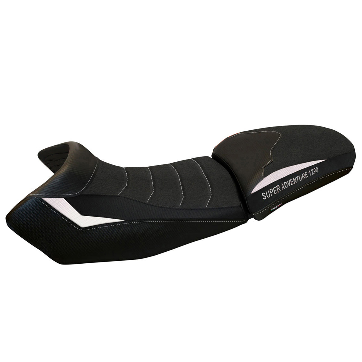 KTM 1290 Super Adventure S T 2015-2020 Seat Cover Tappezzeria Italia TPZ Ultragrip in White