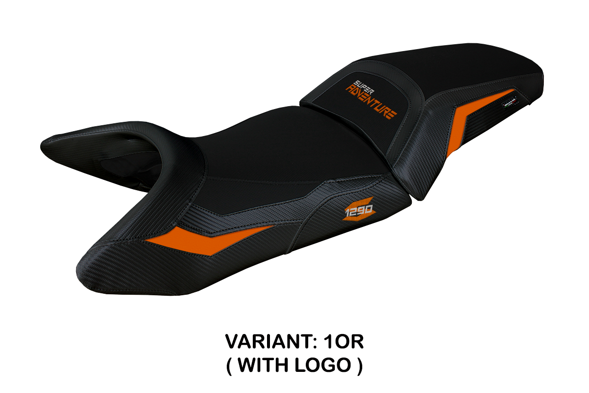 KTM 1290 Super Adventure S 2021-2024 Seat Cover Tappezzeria Italia TPZ in Orange and Black