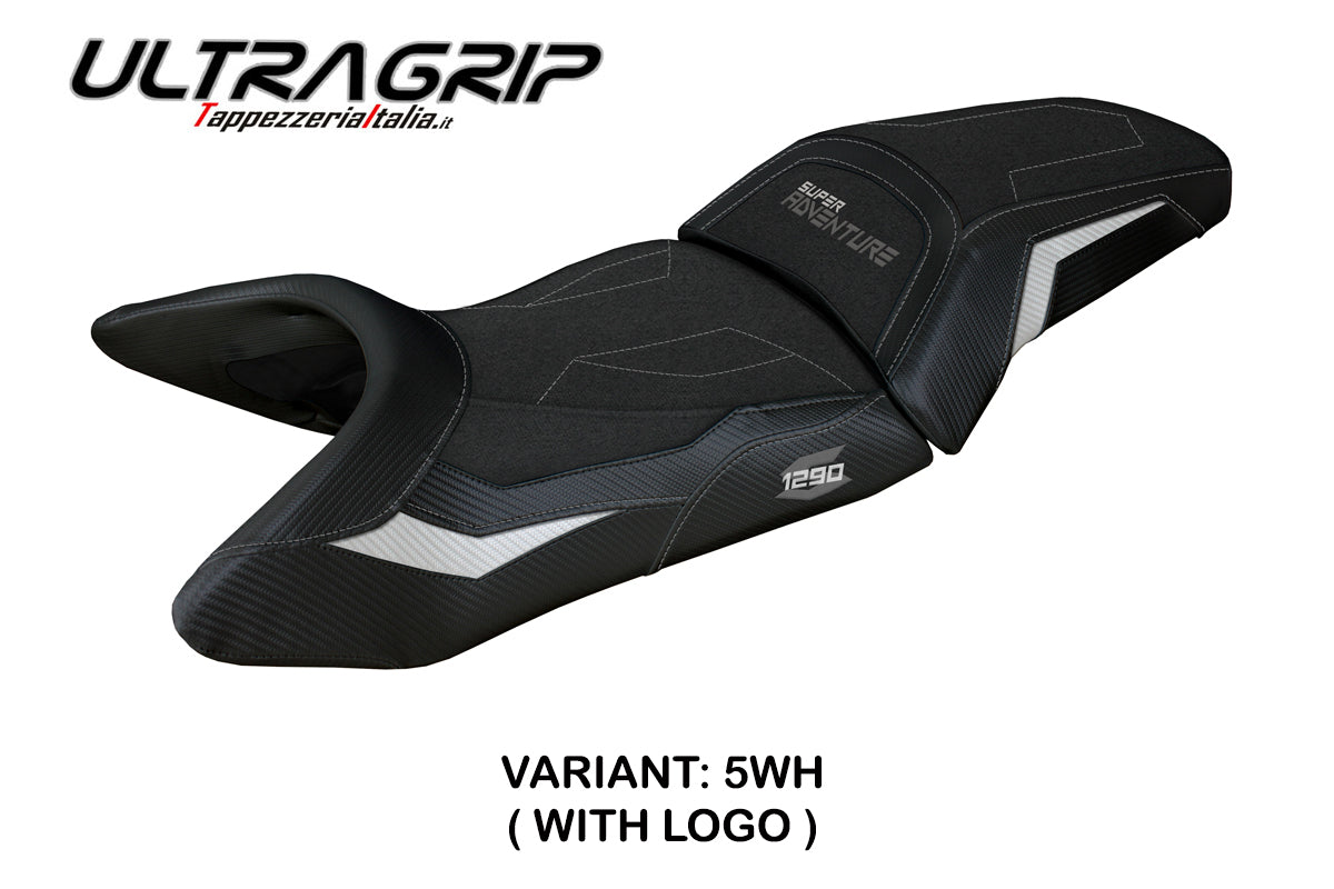 KTM 1290 Super Adventure S 2021-2024 Seat Cover Tappezzeria Italia TPZ Ultragrip in White
