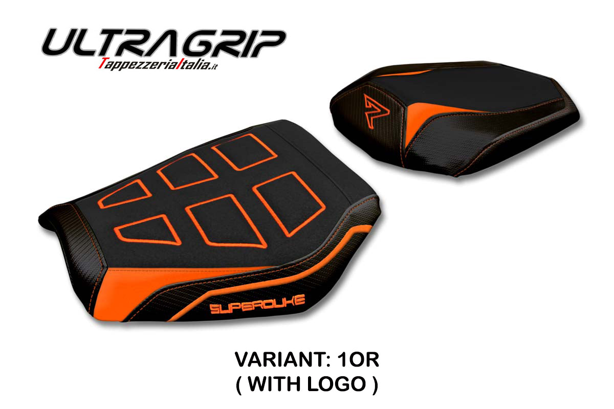 Funda de asiento KTM 1290 Super Duke R 2020-2023 Tappezzeria Italia TPZ Ultragrip en naranja
