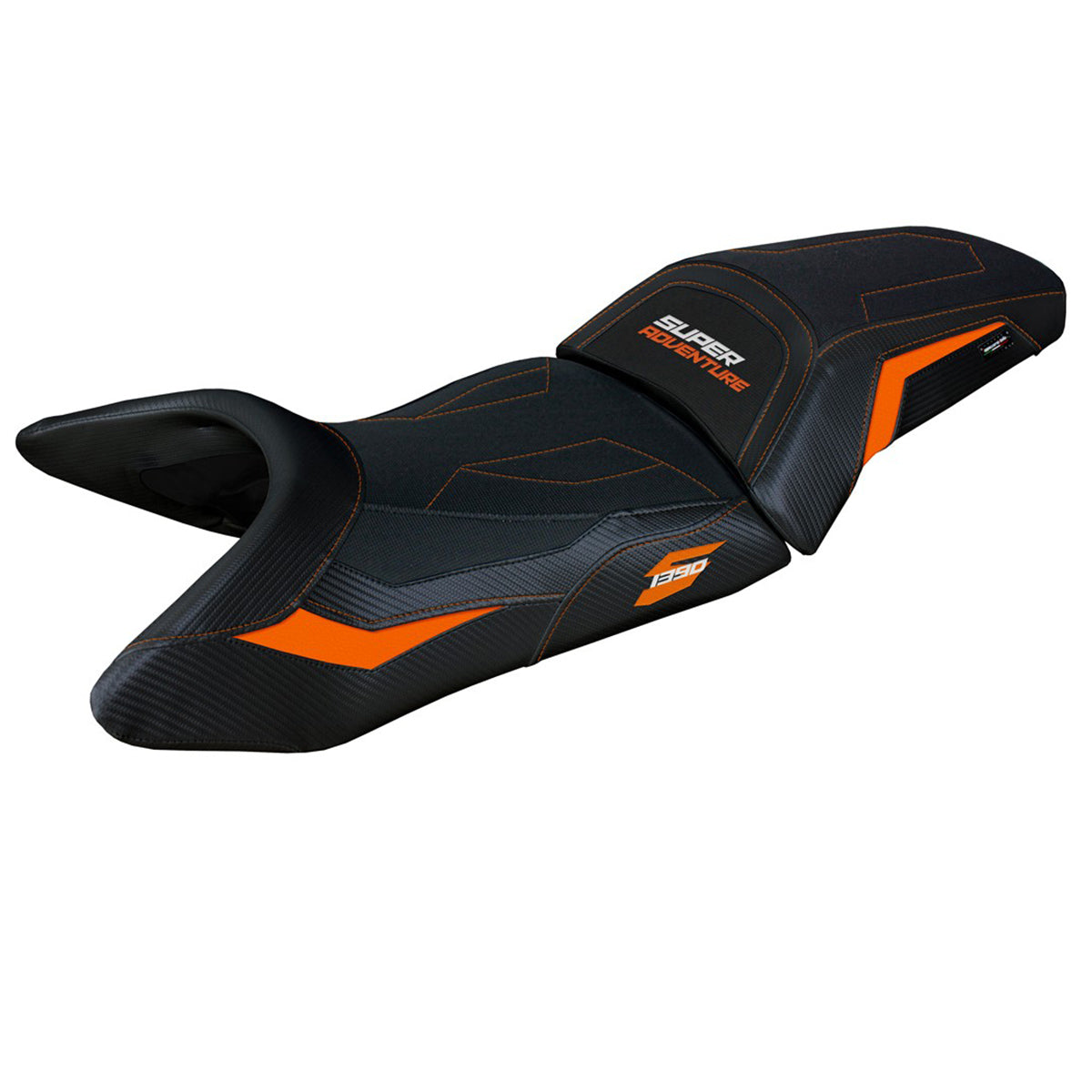 KTM 1390 Super Adventure S 2025 Seat Cover Tappezzeria Italia TPZ Comfort Orange Black