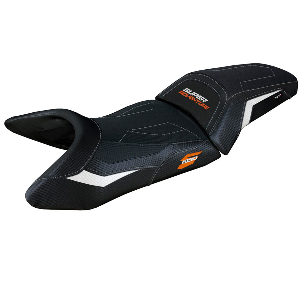 KTM 1390 Super Adventure S 2025 Seat Cover Tappezzeria Italia TPZ Comfort White Black