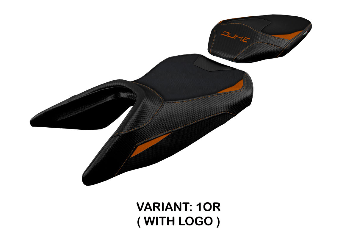 KTM 390 Duke 2017-2023 Seat Cover Tappezzeria Italia TPZ in Orange and Black