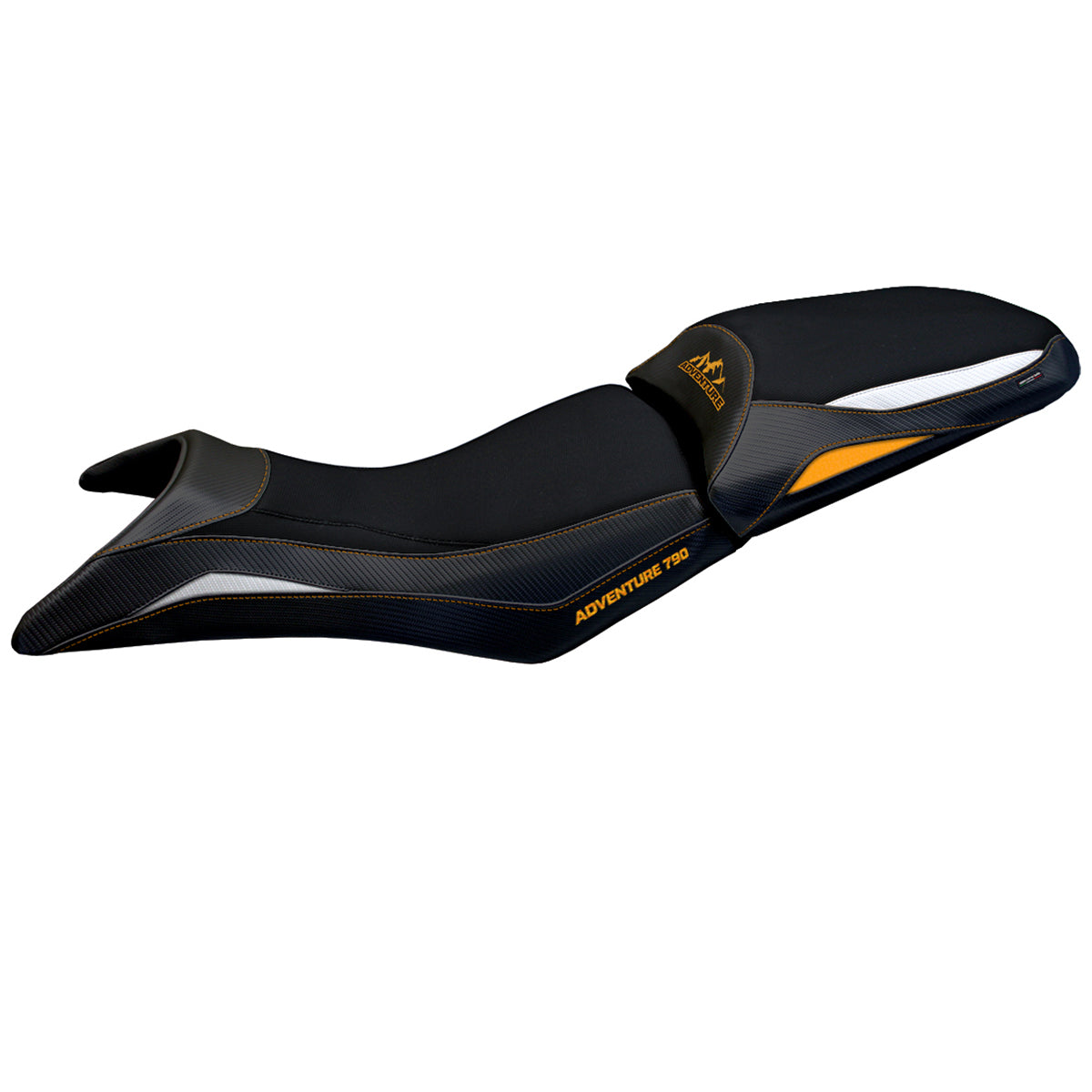 KTM 790 Adventure S 2019-2020 Seat Cover Tappezzeria Italia TPZ in White Orange and Black