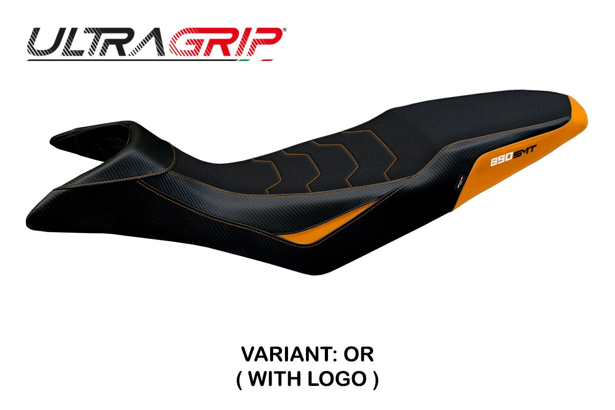 KTM 890 SMT 2023-2026 Seat Cover TPZ Italia Ultragrip Orange Black