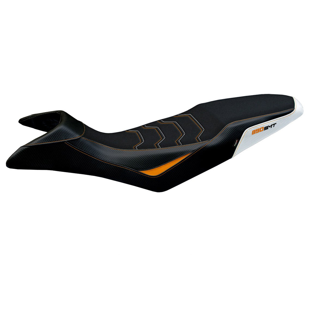 KTM 890 SMT 2023-2026 Seat Cover TPZ Italia Ultragrip White Orange Black