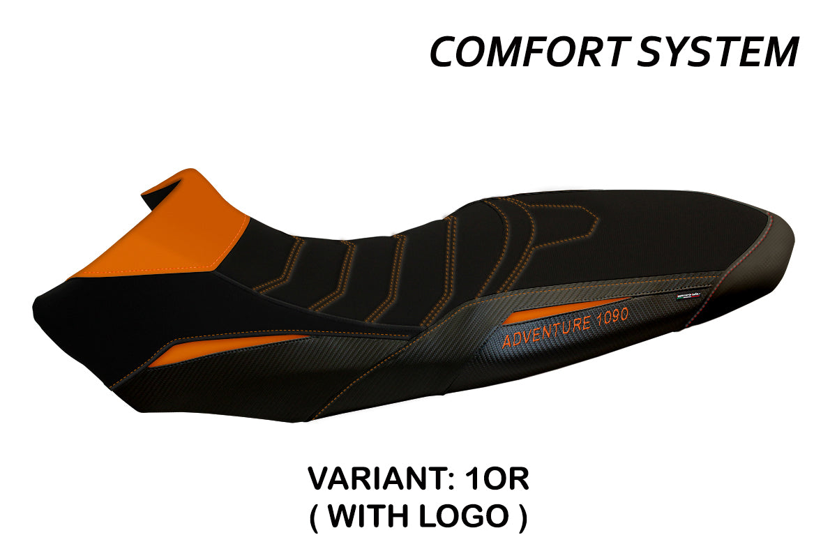 KTM 1090 Adventure R 2017-2019 Seat Cover Tappezzeria Italia TPZ Comfort in Orange and Black