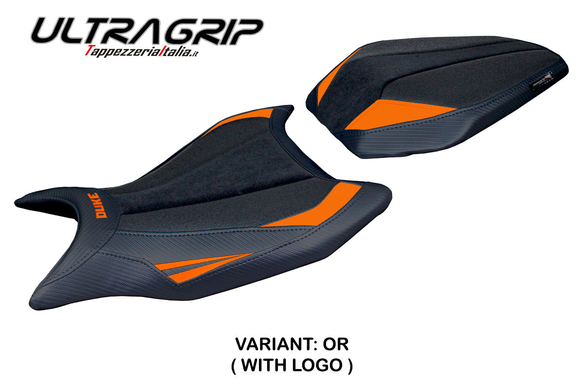 KTM 990 Duke 2024-2025 Seat Cover Tappezzeria Italia TPZ Ultragrip in Orange and Black