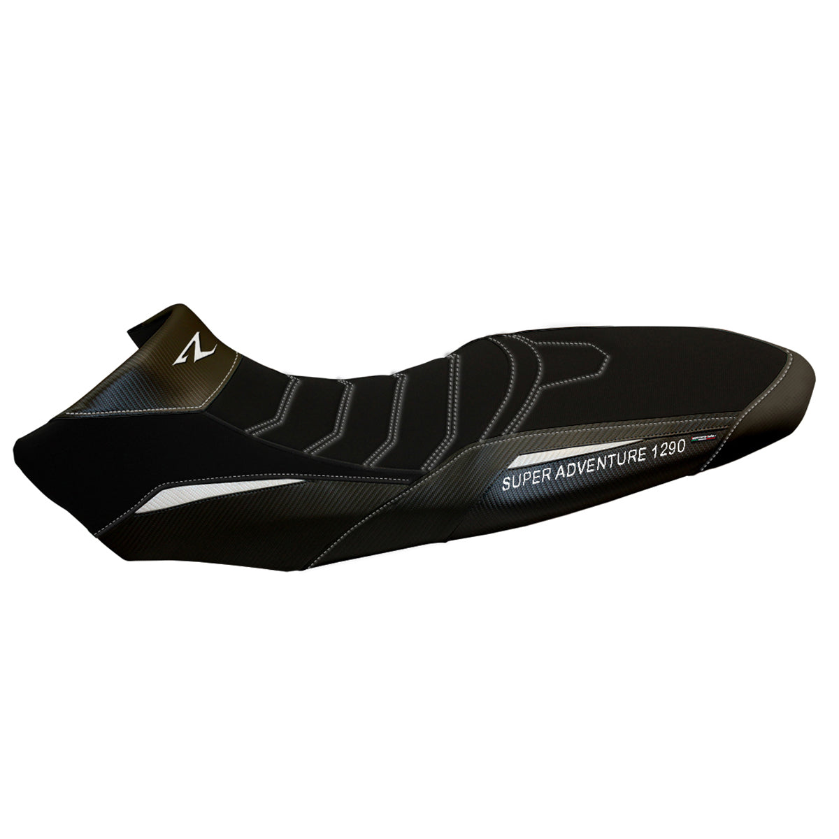 Funda de asiento KTM 1290 Super Adventure R 2017-2020 Tappezzeria Italia TPZ Comfort en blanco y negro