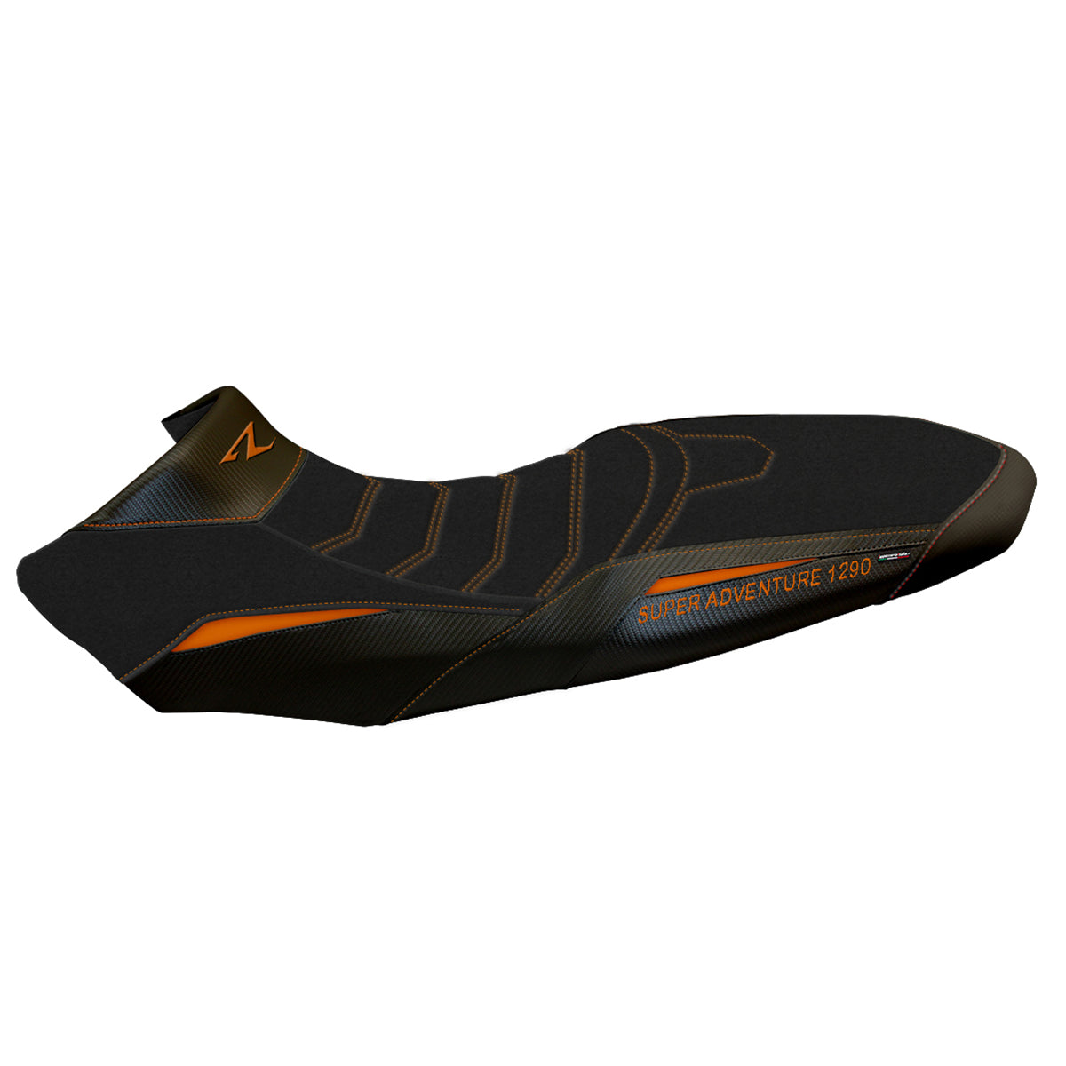 KTM 1290 Super Adventure R 2017-2020 Seat Cover Tappezzeria Italia TPZ Ultragrip in Black and Orange