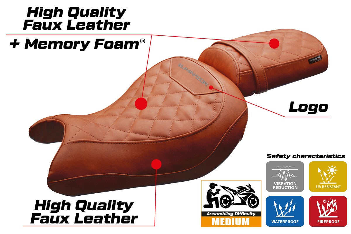 Kawasaki Eliminator 500 2024-2025 Seat Cover Tappezzeria Italia TPZ Comfort Brick