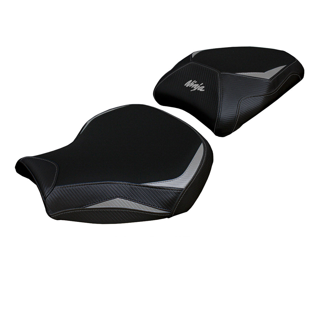 Funda de asiento Kawasaki Ninja H2 1000SX 2018-2025 Tappezzeria Italia TPZ en plata