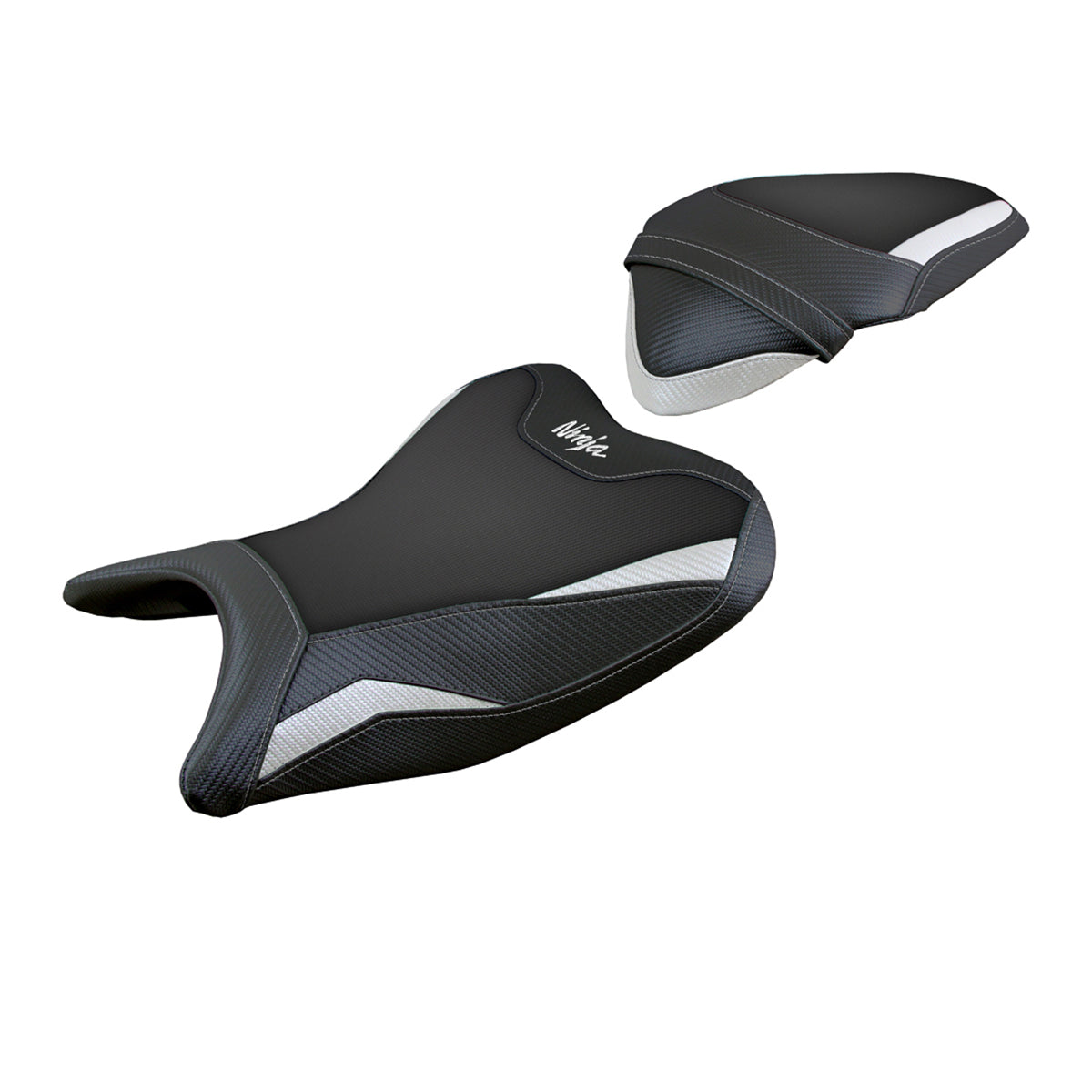 Kawasaki Ninja 250 2018 2019 Seat Cover Tappezzeria Italia TPZ in White and Black