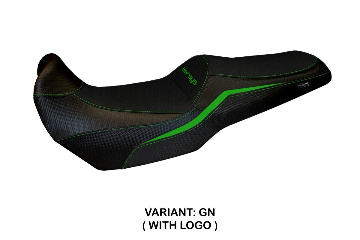 Funda de asiento Kawasaki Versys 1100 2025 Tappezzeria Italia TPZ Verde Negro