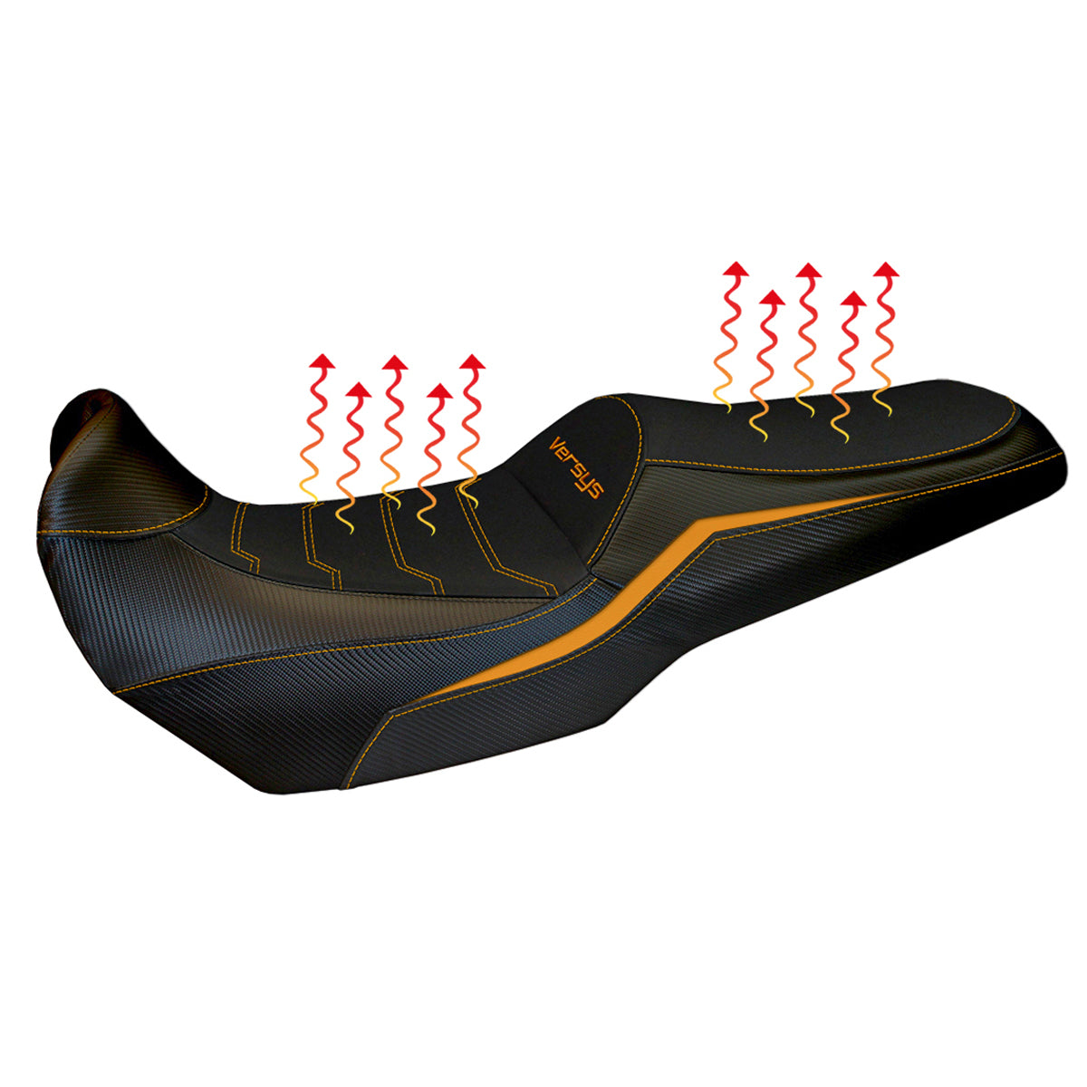 Kawasaki Versys 1000 2019-2024 Seat Cover Tappezzeria Italia TPZ Comfort Heated in Orange