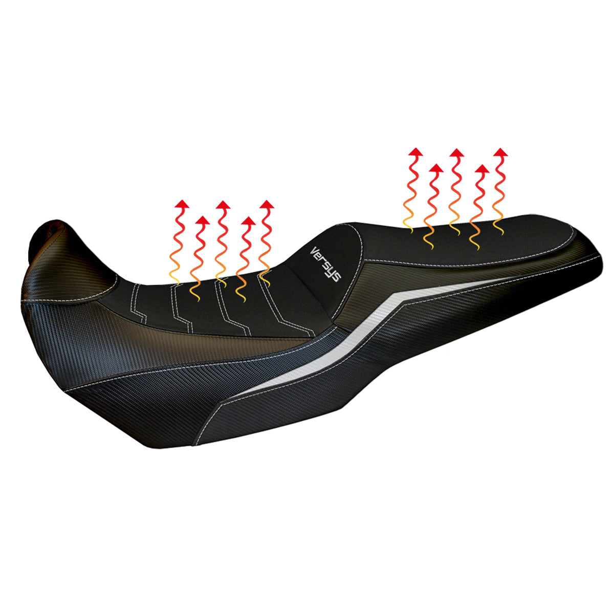 Kawasaki Versys 1000 2019-2024 Seat Cover Tappezzeria Italia TPZ Comfort Heated in White