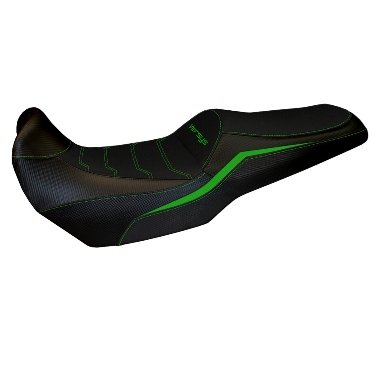 Kawasaki Versys 1000 2019-2024 Seat Cover Tappezzeria Italia TPZ Comfort in Green and Black