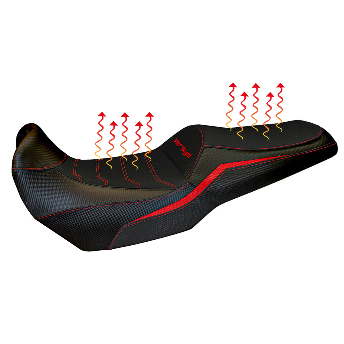 Kawasaki Versys 1000 2019-2024 Seat Cover Tappezzeria Italia TPZ Comfort Heated in Red