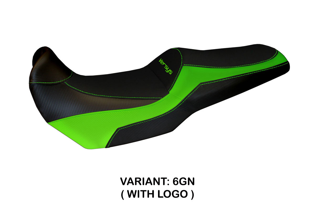 Kawasaki Versys 1000 2011-2018 Seat Cover Tappezzeria Italia TPZ in Green and Black